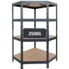 HD VALUE SHELVING 1800X900X450X620 INCL 4X SHELF 250kg CORNER UNIT thumbnail-0