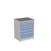 Drawer Cabinet, 7 Drawers, Blue, 1100 x 910 x 715mm thumbnail-0