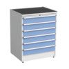 Drawer Cabinet, 6 Drawers, Blue, 1100 x 910 x 715mm thumbnail-0