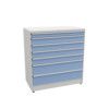 Drawer Cabinet, 7 Drawers, Blue, 1400 x 1330 x 715mm thumbnail-0