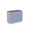 Drawer Cabinet, 9 Drawers, Blue, 1100 x 1330 x 715mm thumbnail-0