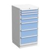 Drawer Cabinet, 7 Drawers, Blue, 1400 x 715 x 715mm thumbnail-0