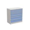 Drawer Cabinet, 8 Drawers, Blue, 1400 x 1330 x 715mm thumbnail-0