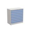 Drawer Cabinet, 8 Drawers, Blue, 1400 x 1330 x 715mm thumbnail-0