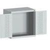 CUBIO SMLF-858-1 CUPBOARD WITH PERFO DOORS-LIGHT GREY thumbnail-0