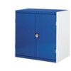 CUBIO SMLF-8508-2 CUPBOARD WITH LOUVRE DOORS-LIGHT GREY/BLUE thumbnail-0