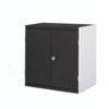 CUBIO SMLF-1058-2 CUPBOARD WITH LOUVRE DOORS-LIGHT/ANTH GREY thumbnail-0