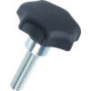 GN6336.4-ST-32-M6-25 Polyamid Plastic Star Knob, Zinc Plated Bolt thumbnail-0