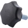 GN6336.4-ST-50-M10-25 Polyamid Plastic Star Knob, Zinc Plated Bolt thumbnail-0