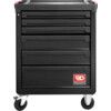 Roller Cabinet, ROLL, Black, 6-Drawers thumbnail-0