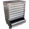 STAINLESS STEEL ROLLER CABINET PROFESSIONAL RANGE 7 DRAWERS 27" thumbnail-3