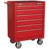 Roller Cabinet, Superline Pro®, Red, 6-Drawers, 950 x 680 x 460mm thumbnail-0