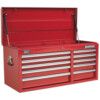 Tool Chest, Superline Pro®, Red, 10-Drawers, 495 x 1025 x 435mm thumbnail-0