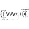 3x12mm POZI RSD CHEESE HEAD CHIPBOARD SCREW BZP (BX-200) thumbnail-3