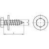 ST4.8x16mm CONE TAP SCREW C/W CAPTIVE WASHER thumbnail-1