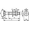 M12x45 FLAT C/SUNK NIB BOLT C/W NUT (GR-4.6) thumbnail-1