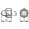 M5 Steel Lock Nut, Dome Cap, Bright Zinc Plated, Material Grade 6 thumbnail-0