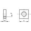 M4 Steel Square Nut, Bright Zinc Plated thumbnail-0