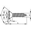 ST4.2x25mm SLOTTED RSD CSK TAP SCREW BZP thumbnail-0