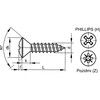 ST4.2x38mm POZI RSD CSK TAP SCREW BZP thumbnail-0