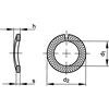 M6 LOCKING EDGE WASHER PROFILED - ZINC & YELLOW DIN 128A thumbnail-2