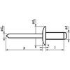 3.2x16mm ALUMINIUM LARGE HEAD RIVET (BOX 500) thumbnail-1