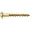 No.8x3/4in. BRASS SLOT RND WOODSCREW SELF COLOUR, Box of 200 thumbnail-0