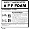 S/IL/F AFFF Foam SPRAY Extinguishant Label, Self Adhesive 140mm x 140mm thumbnail-0