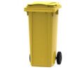 2-WHEELED BIN - YELLOW POLYETHYLENE 120LTR thumbnail-0