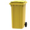 2-WHEELED BIN - YELLOW POLYETHYLENE 240LTR thumbnail-0