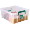 Storage Box with Lid, Plastic, Clear, 480x380x190mm, 24L thumbnail-0