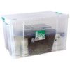 Storage Box with Lid, Plastic, Clear, 660x440x390mm, 85L thumbnail-0