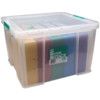 Storage Box with Lid, Plastic, Clear, 490x440x320mm, 48L thumbnail-0