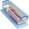 Storage Box with Lid, Plastic, Clear, 355x100x70mm, 1.5L thumbnail-0