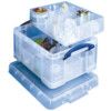 Storage Box with Lid, Plastic, Clear, 450x350x200mm, 21L thumbnail-0