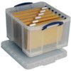 Storage Box with Lid, Plastic, Clear, 520x440x310mm, 42L thumbnail-0