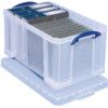 Storage Box with Lid, Plastic, Clear, 600x400x310mm, 48L thumbnail-0