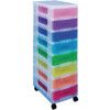 Storage Box Tower, Plastic, Assorted, 300x420x925mm, 56L thumbnail-0