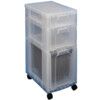 Storage Box Tower, Plastic, Clear, 300x420x690mm, 44L thumbnail-0