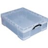 Storage Box with Lid, Plastic, Clear, 810x650x225mm, 70L thumbnail-0