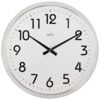 21287 ORION WALL CLOCK SILENT CHR/WHT thumbnail-0