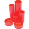 Q CONNECT 6 TUBE PLASTIC DESK TIDY RED thumbnail-0