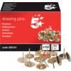 5 STAR BRASS DRAWING PINS (BOX-150) thumbnail-0