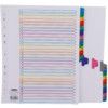 10001/CS100 INDEX 1-31 PUNCHED POCKET MULTI-COLOUR TABS thumbnail-0