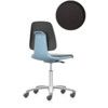 Labsit 2 Low PU Workplace Chair With Castors Blue thumbnail-0