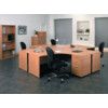 SATELLITE 1600mm LH PANEL END CRESCENT DESK MAPLE thumbnail-1