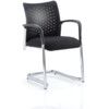 Academy Visitor Chair With Arms Black thumbnail-0