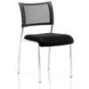 Brunswick Visitor Chair Without Arms Chrome/Black thumbnail-0