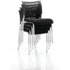 Brunswick Visitor Chair Without Arms Chrome/Black thumbnail-1