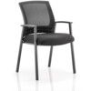 Metro Mesh Back Visitor Chair with Arms Black thumbnail-0